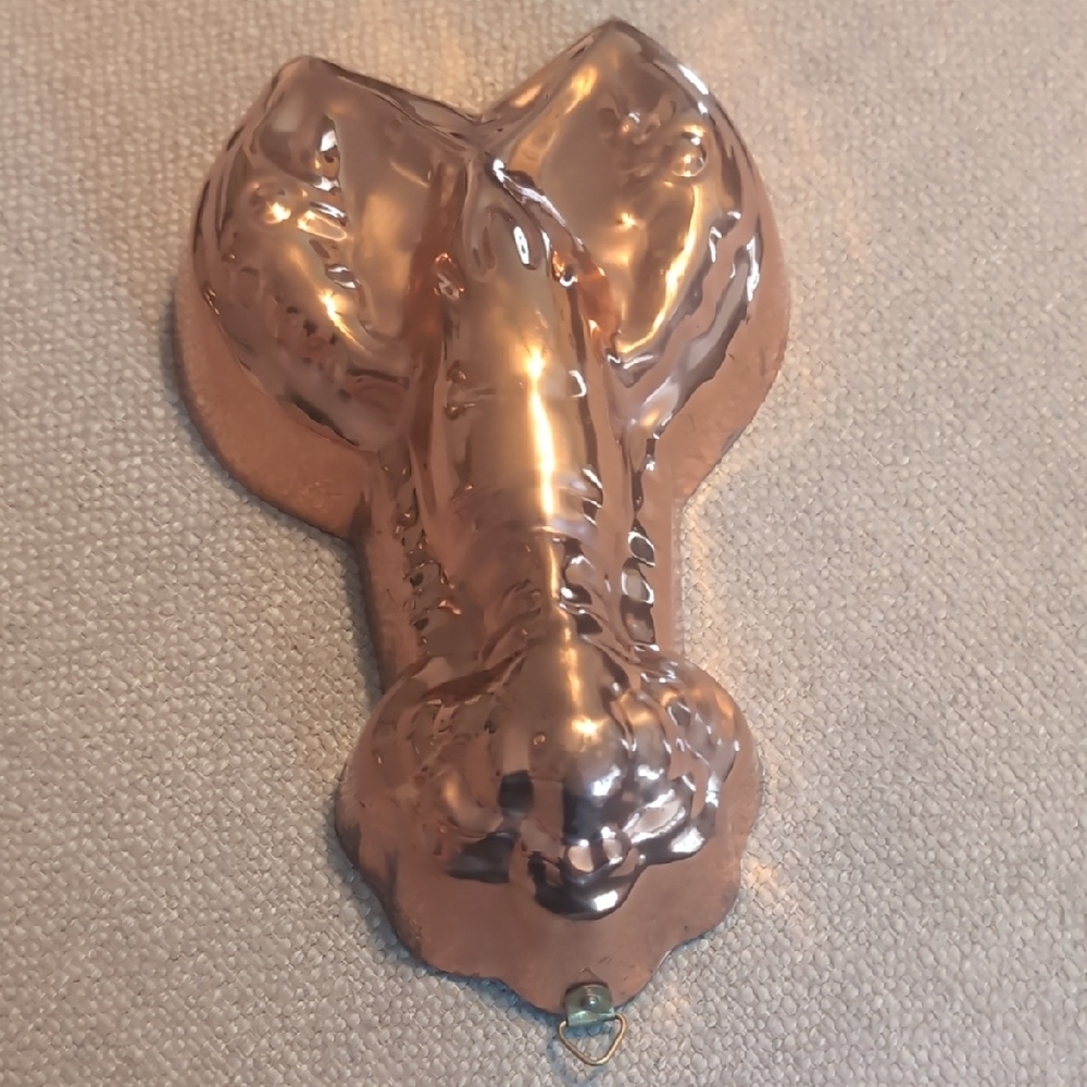 Vintage Copper Lobster Jello Mold